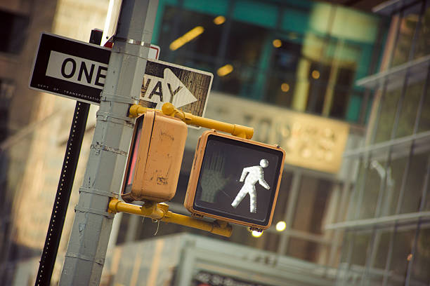istock Walk traffic sign, New York 496706996