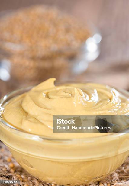 Small Bowl With Mustard Stock Photo - Download Image Now - Appetizer, Bowl, Close-up