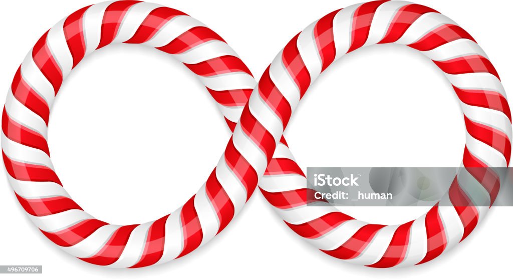 Candy Canes Infinity Infinity symbol made of candy canes, vector eps10 illustration Candy stock vector