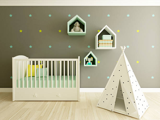 nursery interior stock photo