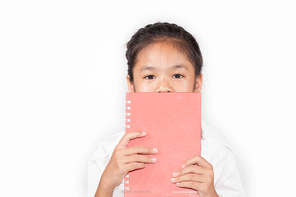 istock Surprised little girl reading book 496719125