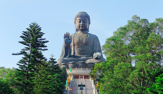 The Golden Statue of Universal Sage in Ten Directions\n at Mount Emei in Leshan City, Sichuan Province, China.