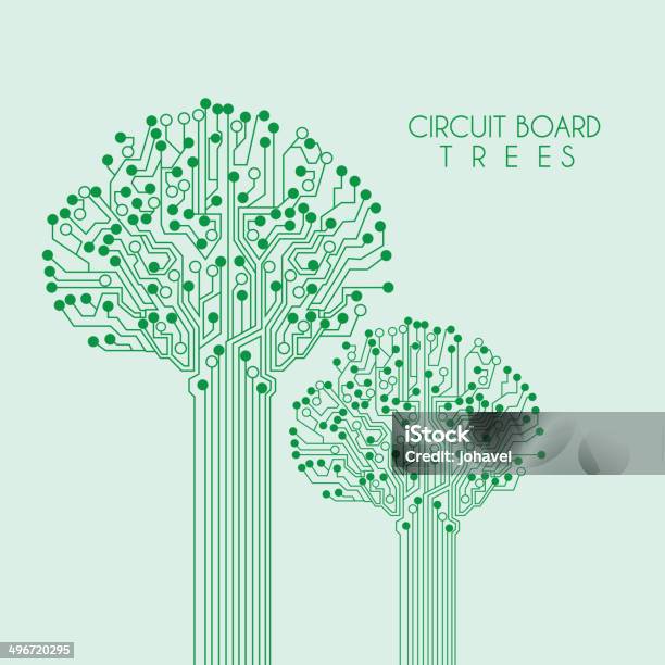 Circuit Tree Stock Illustration - Download Image Now - Circuit Board, Tree, Activity