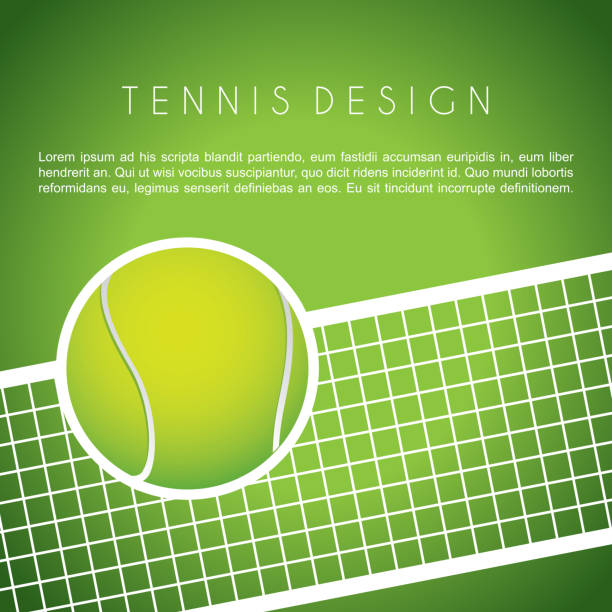 stockillustraties, clipart, cartoons en iconen met tennis design - tennisbal