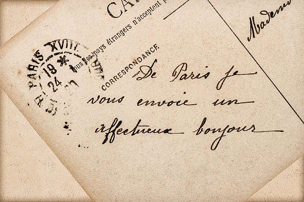 istock french postcard with text lovely greetings from paris 496724599