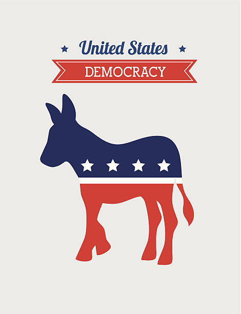 ilustraciones, imágenes clip art, dibujos animados e iconos de stock de usa diseño de - democratic donkey