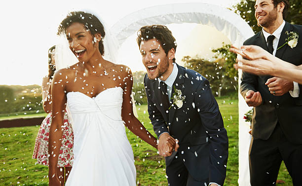 istock Wishing the bride and groom good luck 496725895