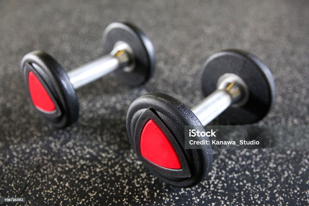 Fitness with dumbbells 2015 Stock Photo