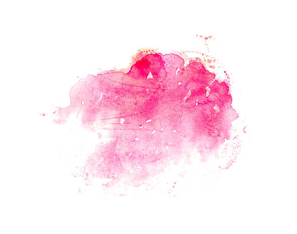 istock Hand drawn watercolor wash in red and pink colores 496728704