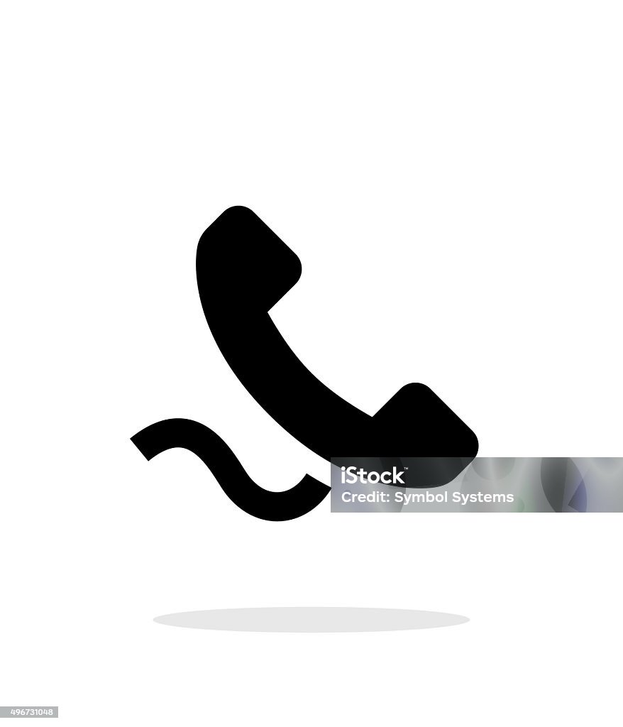Cable handset simple icon on white background Cable handset simple icon on white background. Vector illustration. Telephone Receiver stock vector
