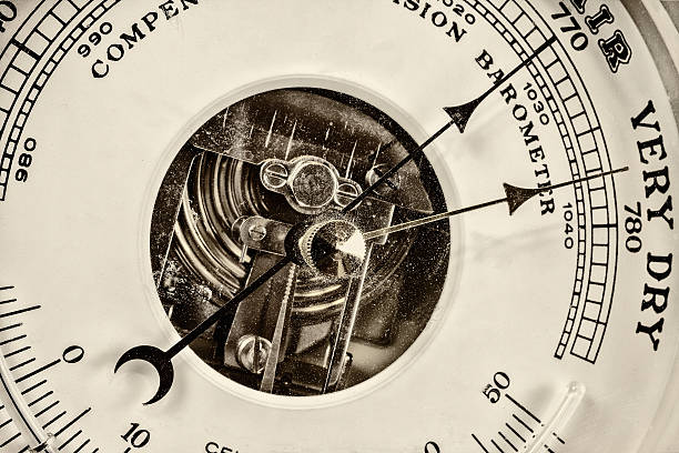 istock Retro styled image of an old barometer 496731788