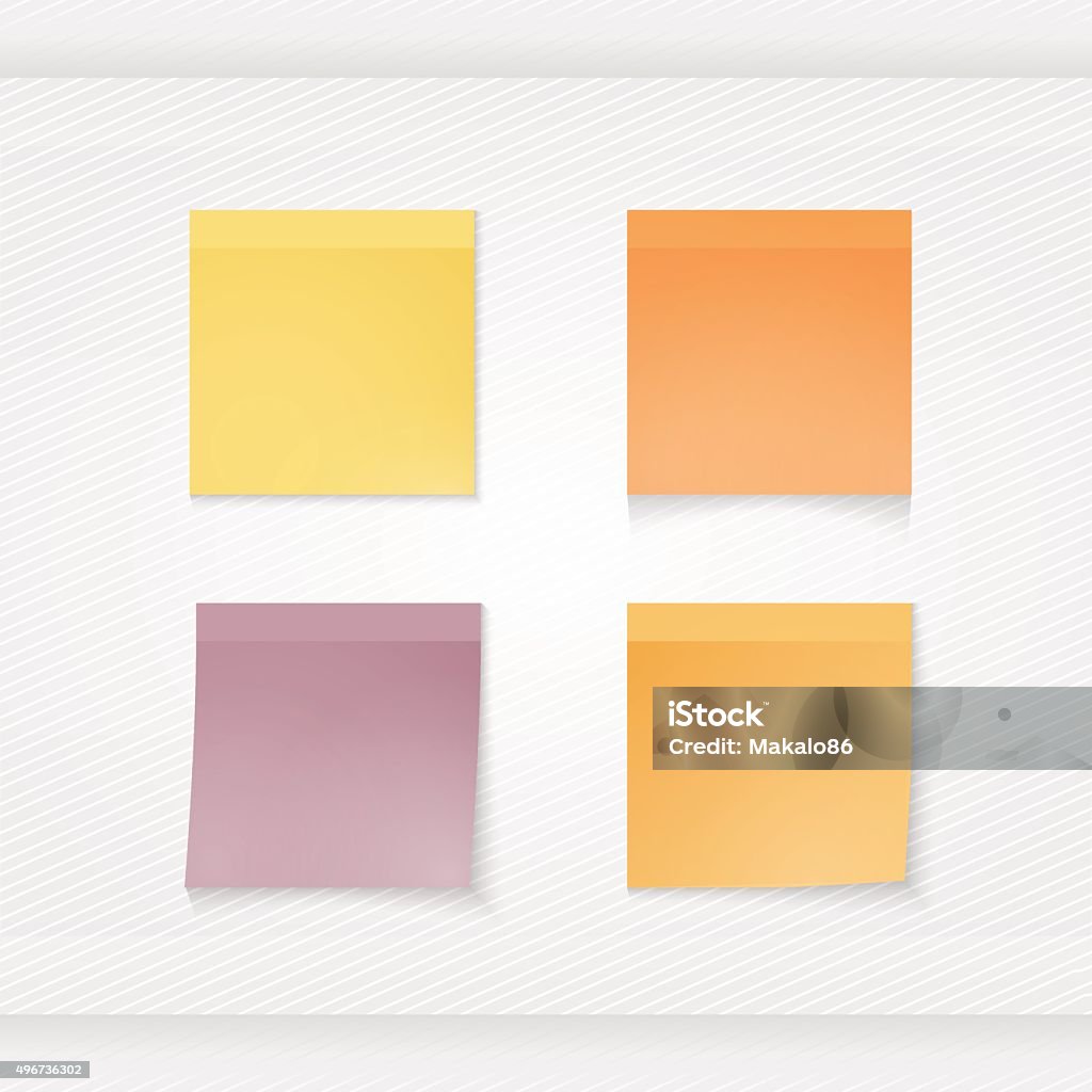 4 Stack Sticker Four Stationery Stickers Stock Illustration - Download Image Now - 2015 ...