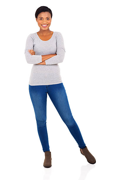 istock young afro american woman with arms folded 496739320
