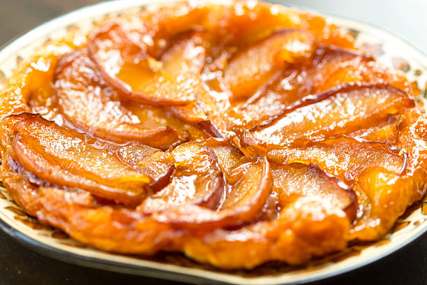 istock Close-up of apple pie on the plate. 496739598