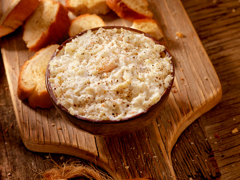 Creamy Crab Dip with Crusty Bread  -Photographed on Hasselblad H3D2-39mb Camera