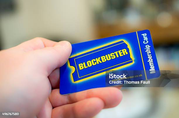 Blockbuster Card Stock Photo - Download Image Now - Video Store, Movie, 2015