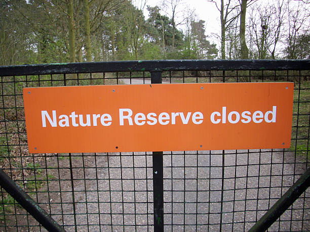 istock Nature reserve closed sign 496772264