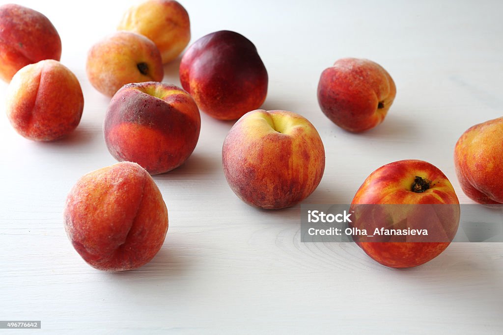 fresh ripe peaches 2015 Stock Photo