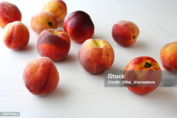 Fresh Ripe Peaches Stock Photo - Download Image Now - 2015, Close-up, Crop - Plant