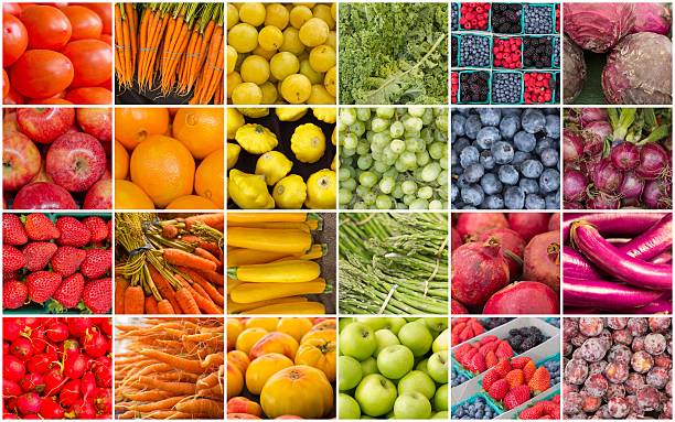 istock Rainbow Fruits and Vegetables Collage 496777164