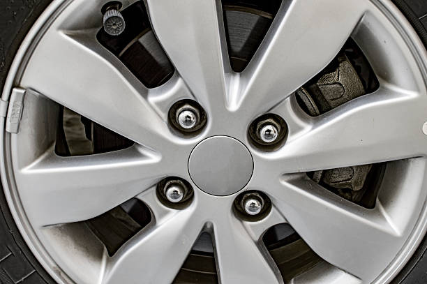 istock Chrome alloy wheel of car 496789976