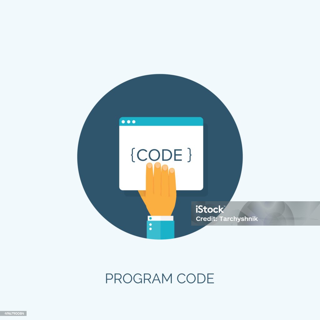 Vector Illustration Coding Flat Computing Background Programming Coding ...