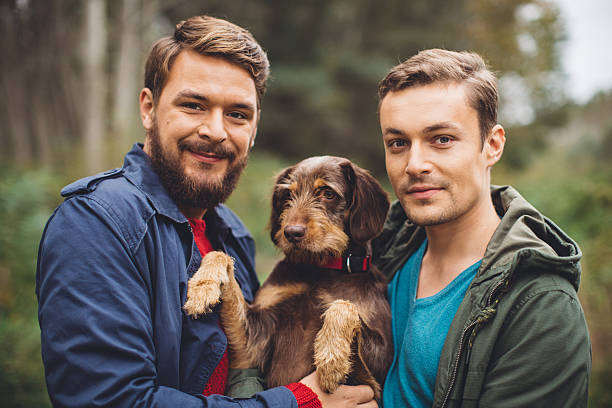 istock Gay couple having fun outdoor. 496790162