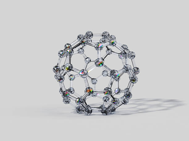 Fullerene - Buckminsterfullerene Molecule stock photo