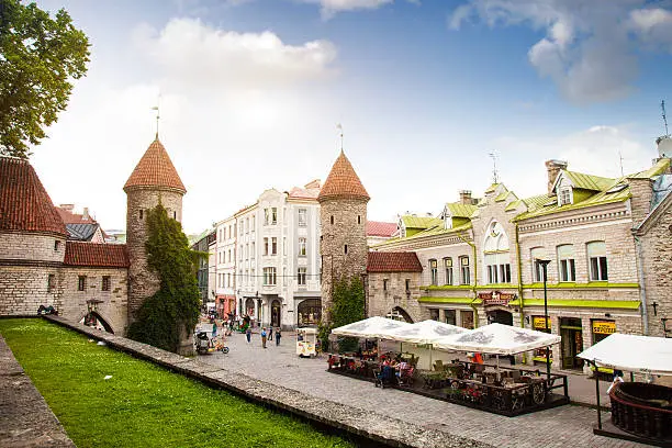 Tallinn Old Town entrance, Estonia.