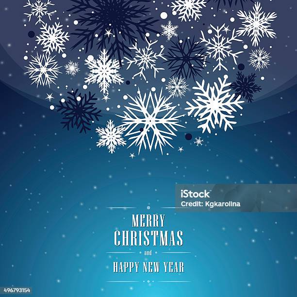 Christmas Background Stock Illustration - Download Image Now - 2015, Backgrounds, Blue