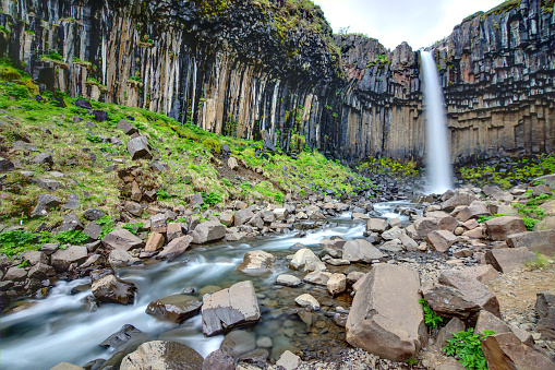 The Svartifoss with its basaltic columns in southern Iceland