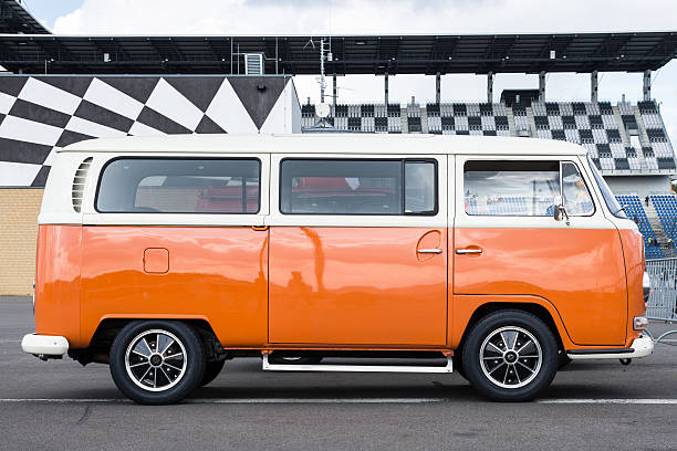Klettwitz, Germany - September 26 2015: VW Bully T2 oldtimer with crome bumper. Oldtimer Meeting in Klettwitz, Germany.