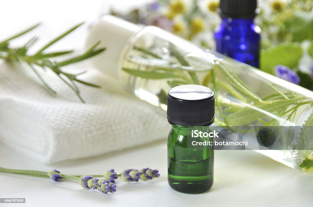 natural cosmetics natural cosmetics and essential oils  for skin care Alternative Therapy Stock Photo