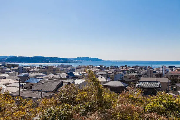 The great view of kamakura town japan