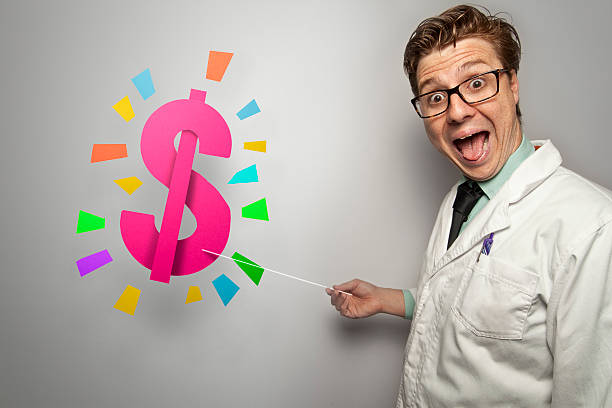 istock Scientist with Dollar Sign – Paper Graphics series 496798629
