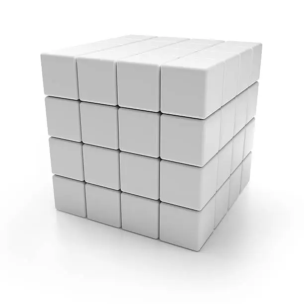 Blank 3d cubes, with clipping path