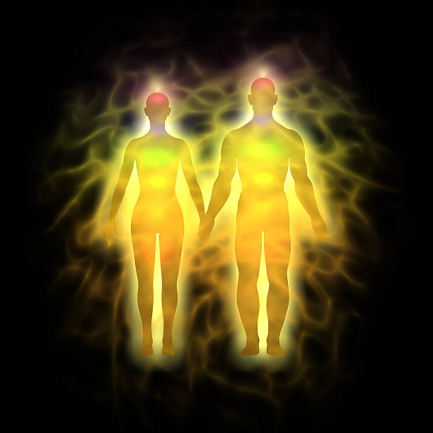 istock Human aura - woman and man 496802114