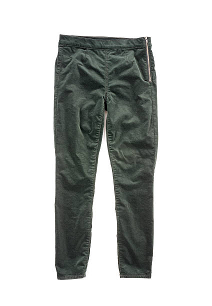 istock Green Velvet Pants Isolated on White 496803076