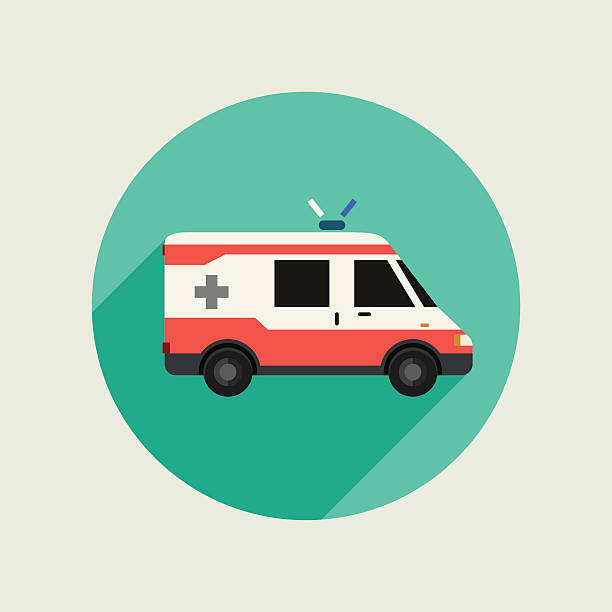 구급차 벡터 자동차모드 - ambulance mini van speed emergency sign stock illustrations