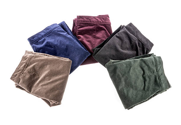 istock Velvet Pants of Assorted Colors Isolated on White 496803312