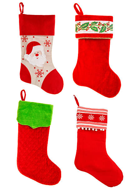istock Christmas stocking. Red sock for gifts. Ornaments 496803826