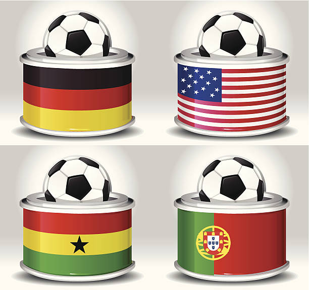 группы g флаги футбол - portugal ghana stock illustrations