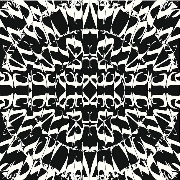 Vector illustration of abstract black and white pattern background