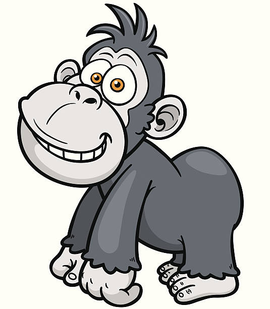 Gorilla Cartoon Vector illustration of Gorilla Cartoon huge silverback gorilla stock illustrations