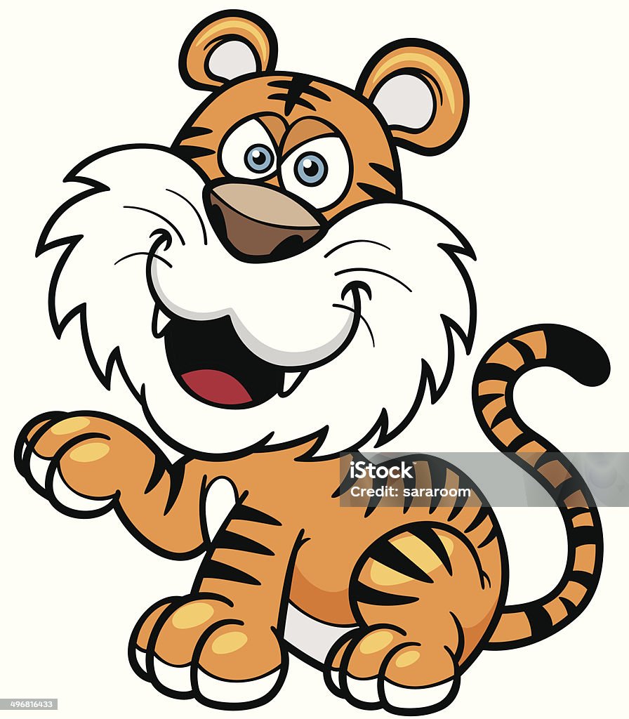 Tiger Vector illustration of Tiger cartoon Animal stock vector