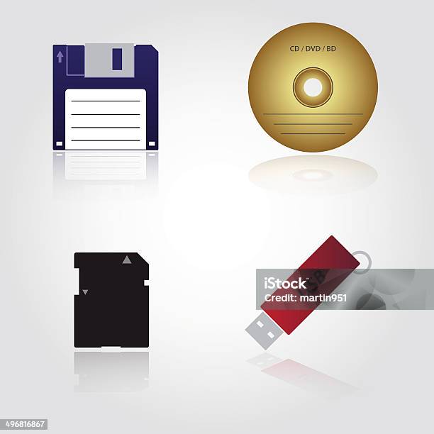 Data Storage Media Types Eps10 Stock Illustration - Download Image Now ...