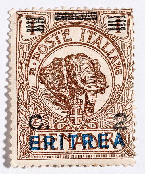 istock Vintage antique old postage stamp from Eritrea 496819427