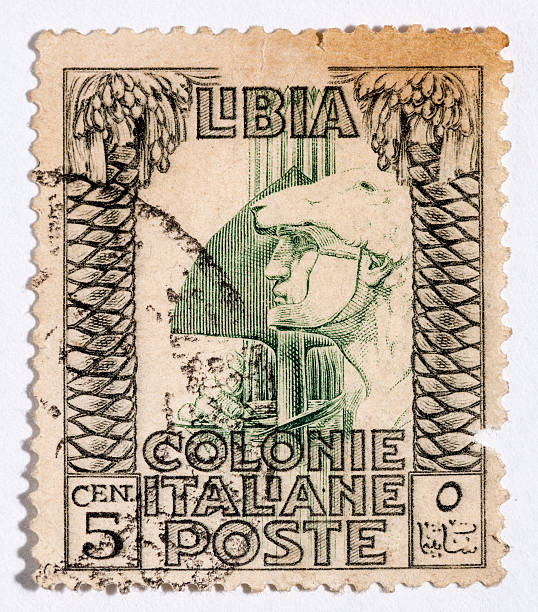 istock Vintage antique old postage stamp from Libya 496819429