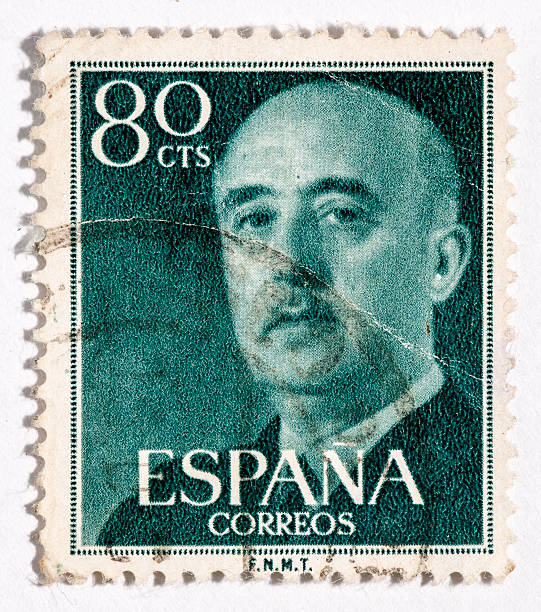 istock Vintage antique old postage stamp from Spain 496819439