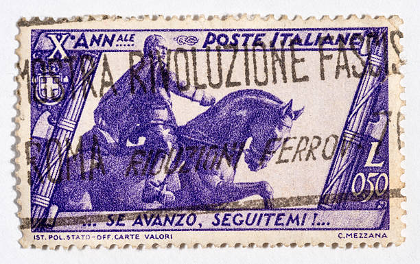 istock Vintage antique old postage stamp from Italy 496819447